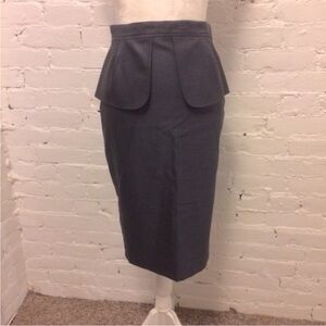 NWT St. John wool peplum skirt gray size 2